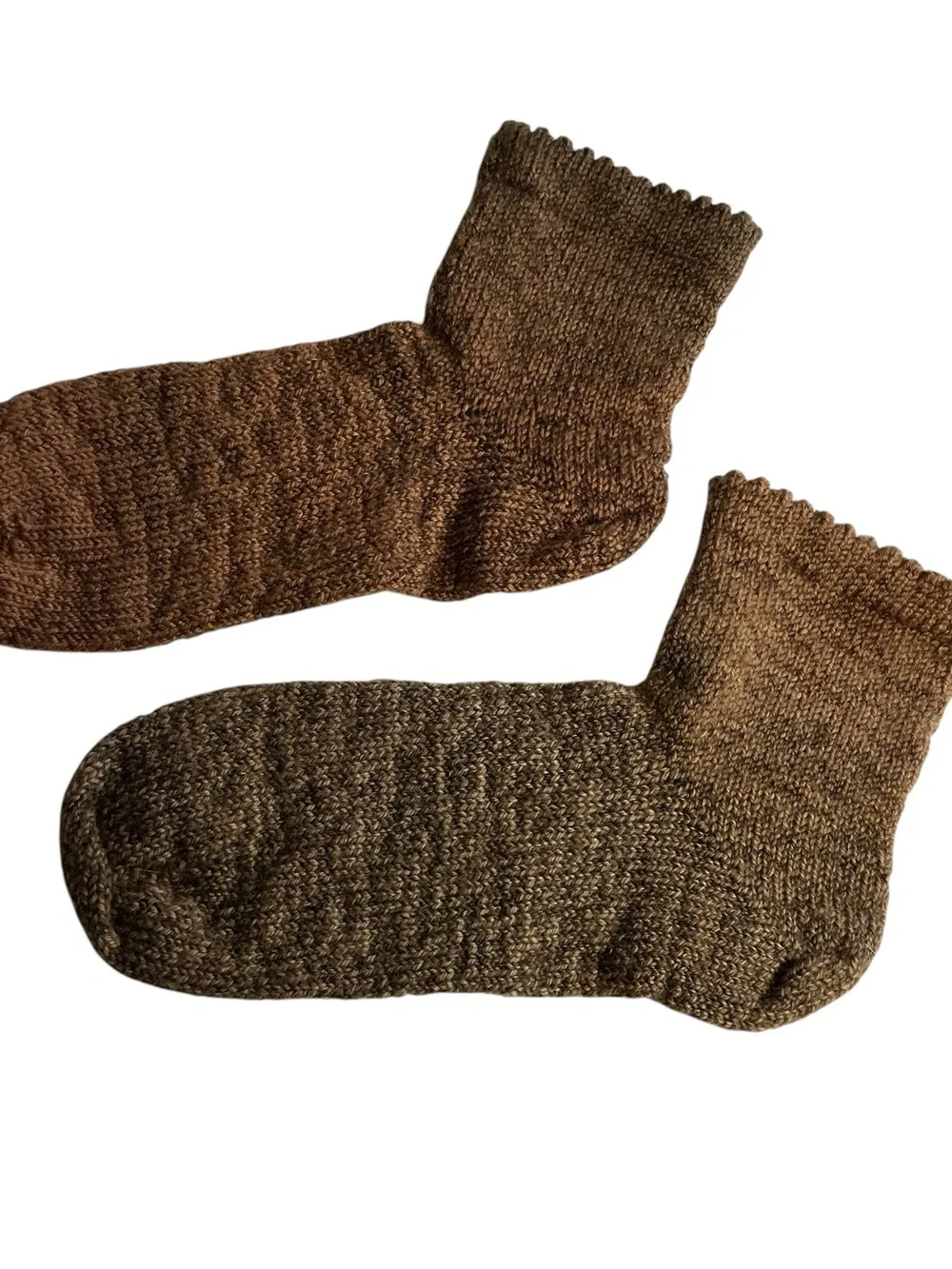 Sybil merino wool handcrafted crew socks heathered espresso brown women’s medium